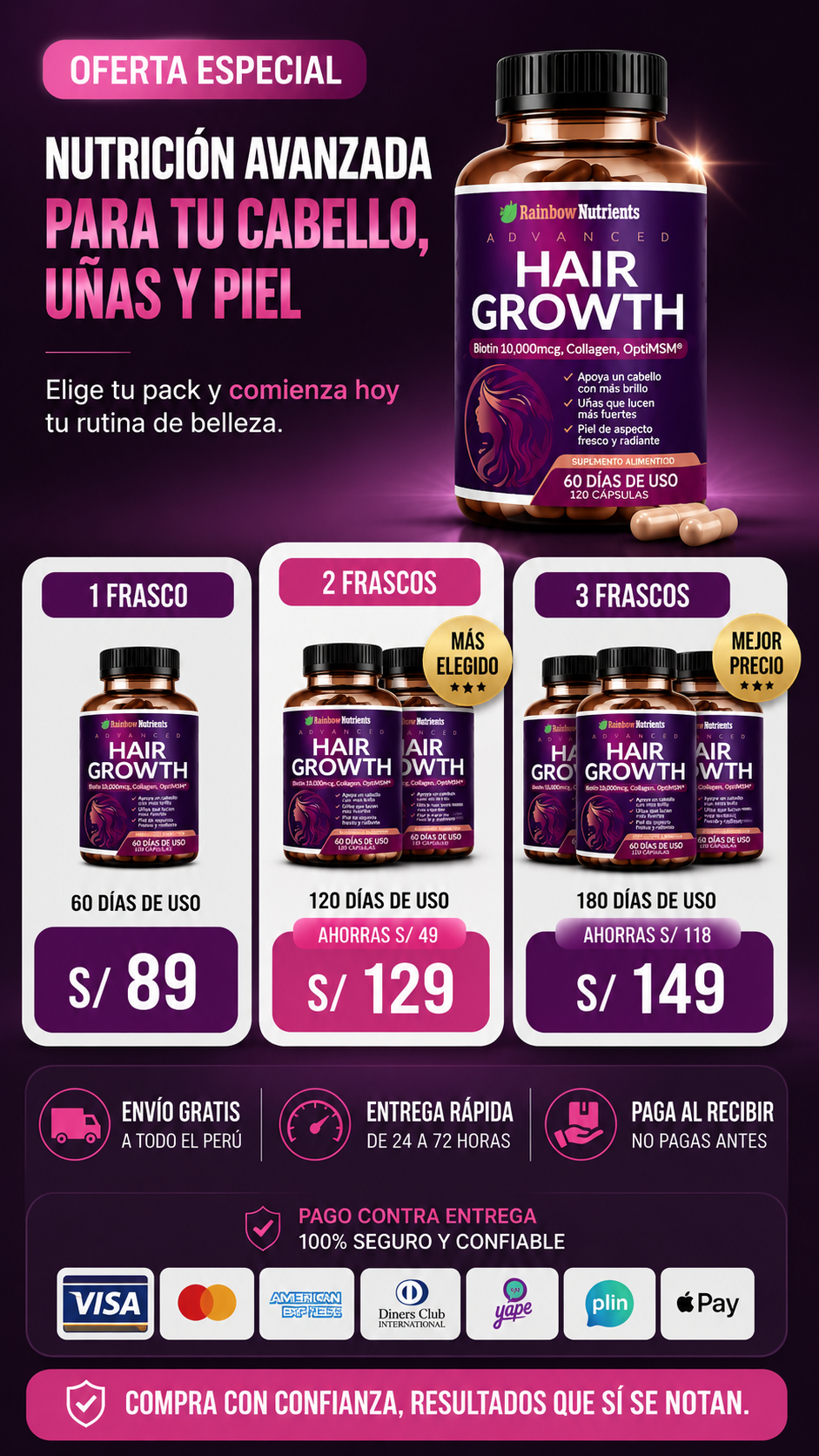 Advanced Hair Growth – Rainbow Nutrients